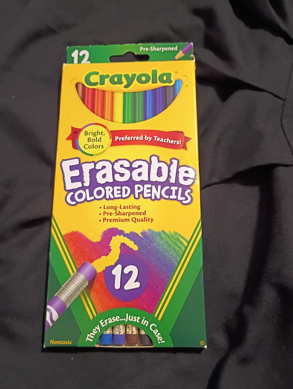 Crayola Erasable Colored Pencils, 12 Count, Pre-Sharpened